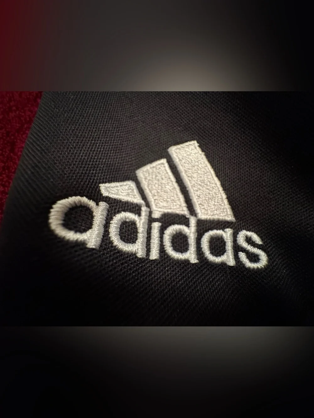 adidas Men’s Black Athletic Shorts with White Piping